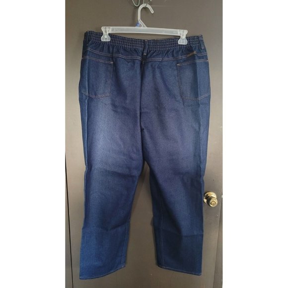 Lady Maverick Women's Elastic Waist Dark Blue Wash Jeans Size 24 1/2 USA New - Picture 3 of 5